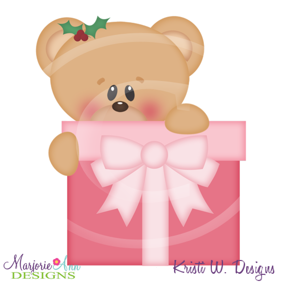 Charile Bear Gift SVG Cutting Files Includes Clipart - Click Image to Close